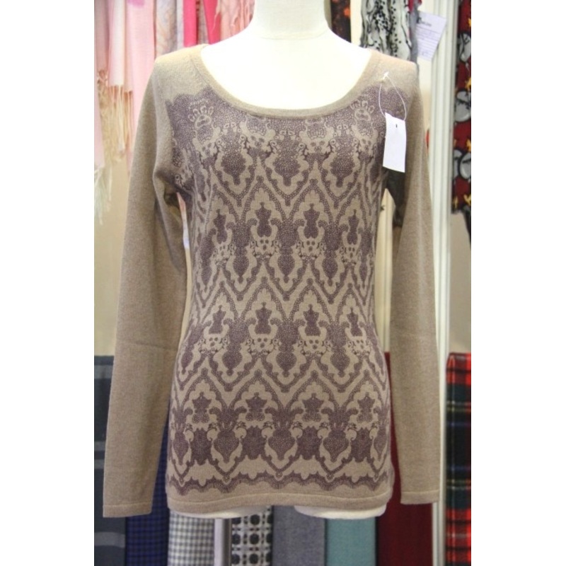 Womens Crew Neck Long Sleeve Cashmere Sweater (CPRP1101L) – Cashmere Sweater and Cashmere Pullover price|S, S, M, L, XL