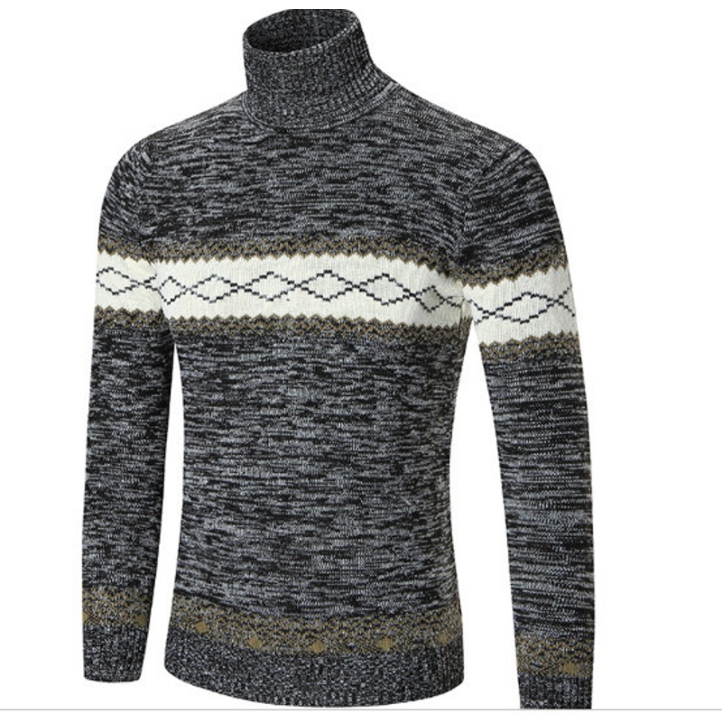 2018 New Arrival Mens Turtleneck Sweater with Jacquard – Mens Candigan and Men Sweater price|S