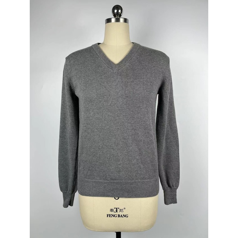 2022 Women S Fashion Knitted V Neck Pure Color Minimalist Style Pullover – Womens Pullover and Womens Knitwear price|S