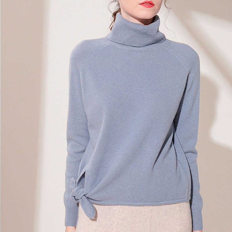 Asymmetrical Bow-Neck Wool Sweater – Sweater and Overcoat price|S