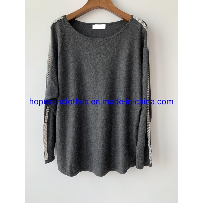 China Factory Woman Pearl Hotfixrhinestone Pullover Knitwear Sweater – Sweater and Knitwear price|S