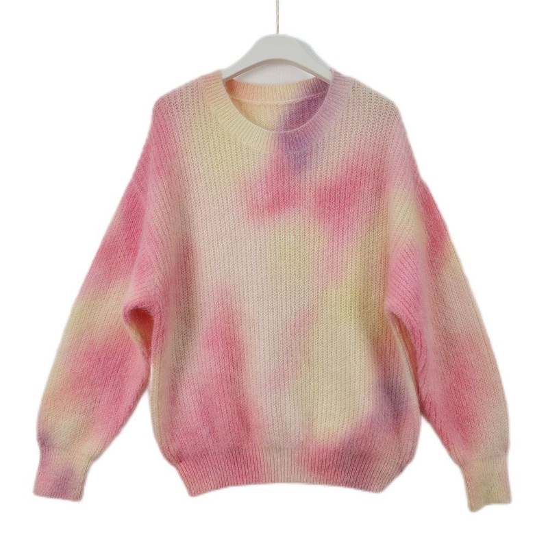 Custom Gradient Sweater Casual Womens Pullover Factory Custom Knit Mohair Sweater – Ladies Sweater and Customized Factory Sweaters price|S/M/L/Customized Size
