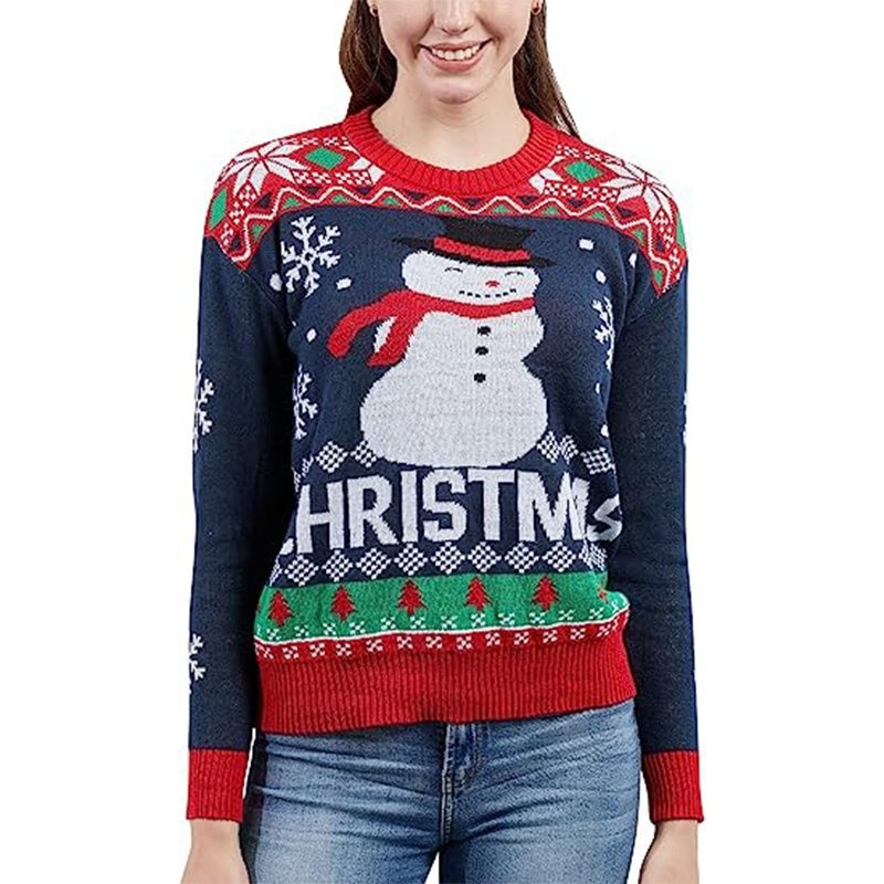 Customized Parent-Child Clothes Snowman Jacquard Pullover Family Knit Christmas Sweater – Customized Family Clothing and Snowman Knit Sweater price|S/M/L/Customized Size