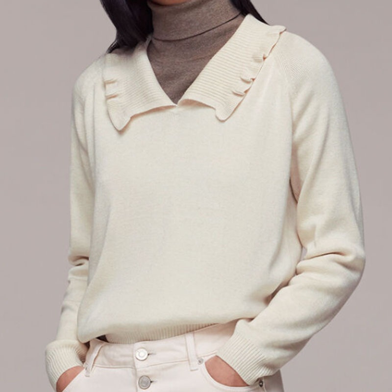 Fashion Doll Collar Cotton Pullover Sweater Knitted Women Clothing – Sweater and Pullover price|S