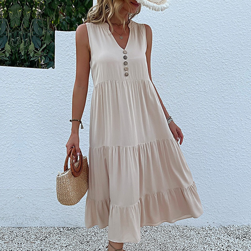 New Arrivals Spring Summer Ladies Solid Color Sleeveless V-Neck Girl Custom Printing Loose Casual Maxi Long Dresses for Women – Dress and Dresses price|
                                        <a href="https://www.made-in-china.com/products-search/hot-chi
