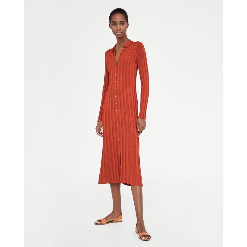 Ribbed Knit Sleeveless Dress with a Round Neckline – Sweater and Dress price|S