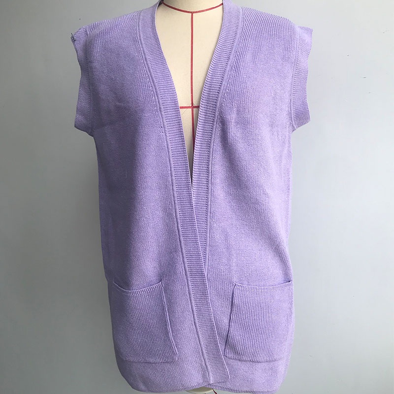 Spring Classical 100% Cotton Cardigan Sweater Neckless Knitted Women Clothing – Cardigan and Clothing price|S