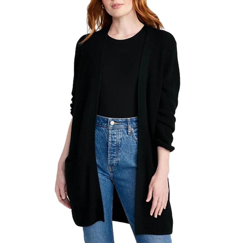 Casual Wrap Hip Women Jacket Solid Colour Tie Buttonless Knitted Sweater Cardigan for Women – Ladies Sweater and Striped Sweater price|S, S/M/L/Customized Size