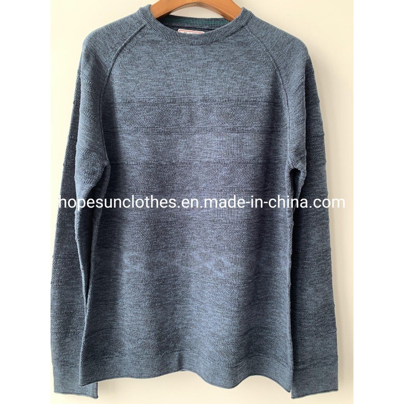 China Factory Men Jacquard Raglan Sleeve Cotton Pullover Knitwear Sweater – Sweater and Knitwear price|S