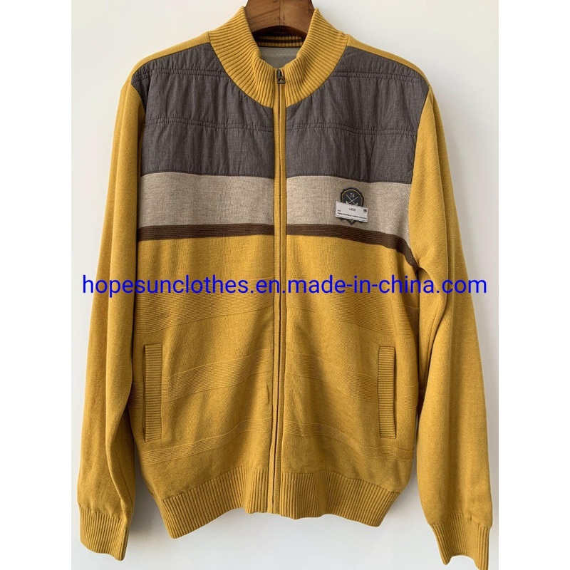 China Factory Men Zipper Stand Collar Wool Acrylic Pockets Cardigan Knitwear Sweater – Sweater and Knitwear price|S