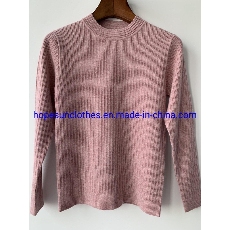 China Factory Woman Crew Neck Long Sleeve Pullover Knitwear Sweater – Sweater and Knitwear price|S