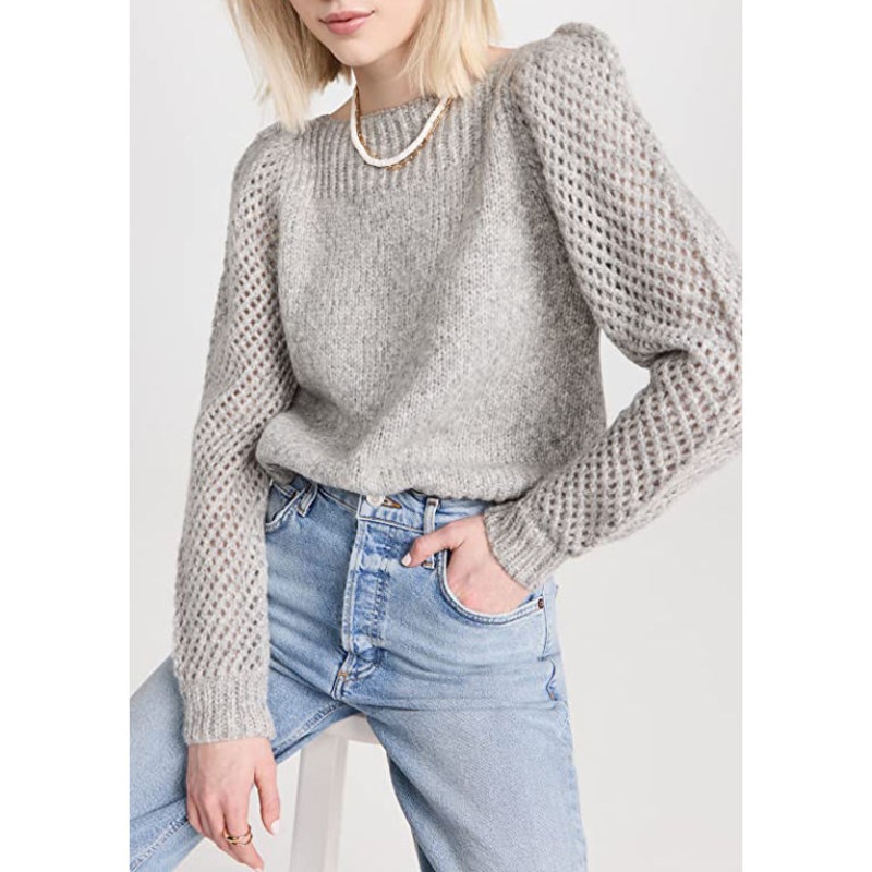 Custom Wholesale Pullover Sweater Boat Neck Long Sleeve Knitted Top Pullover Women Sweater for Fashion – Sweater Women and Casual Sweater price|S, Customized