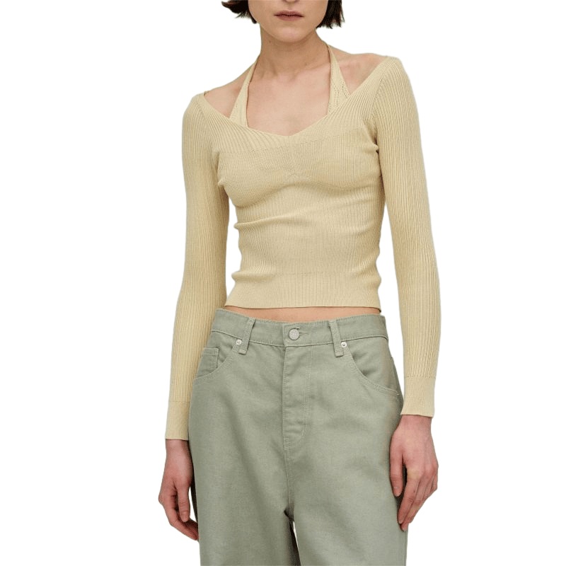 Customized Summer Sweater Womens Solid Color Knit Sweater Thin Knit Neck Tie Pullover – Customized Factory Sweaters and Summer Sweater Women price|S, S/M/L/Customized Size