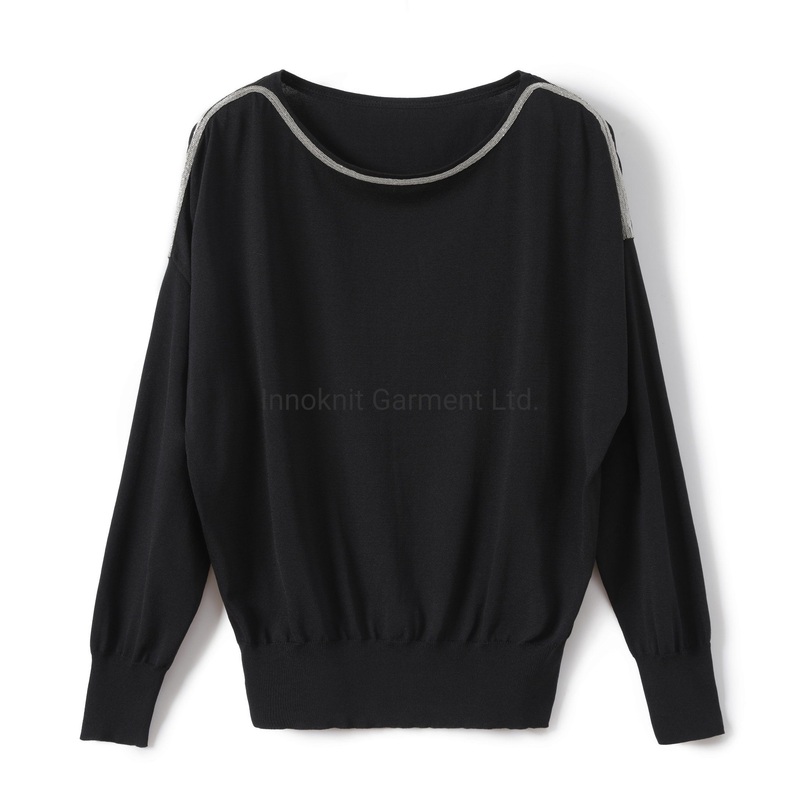 Ladies Knitted Pullover with Stone String Decoration Ak20872 – Sweater Fashion Pullover price|S