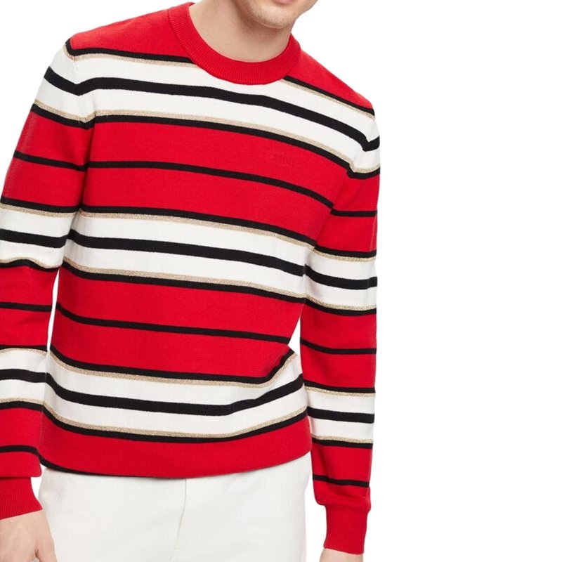 Men Sweater Knit Long Sleeve Top Crew Neck Sweater – Mens Sweater and Striped Sweater price|S, S/M/L/Customized Size