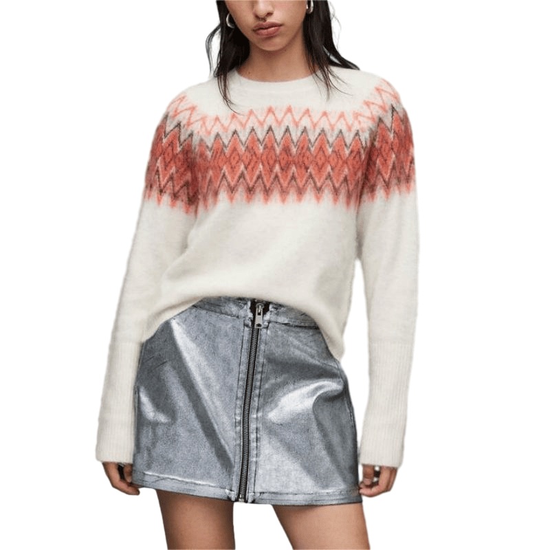 Quality Custom Brand Womens Pullover Jacquard Knit Sweater – Women Sweater and Ladies Sweater Pattern price|S/M/L/Customized Size