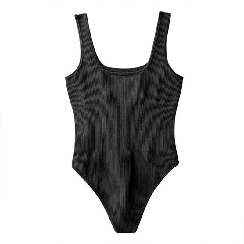 Solid Color Bodysuits Women Clothing Knit Stretchy Women Vest Jumpsuits – Women Clothing and China Wholesale Clothing price|S, S/M/L/Customized Size