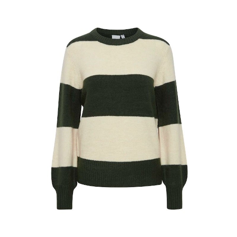 Sweety Color Width Striped Polyacrylic Sweater Long Sleeve Polyester Pullover for Women – Knitwear and Pullover Sweater price|S