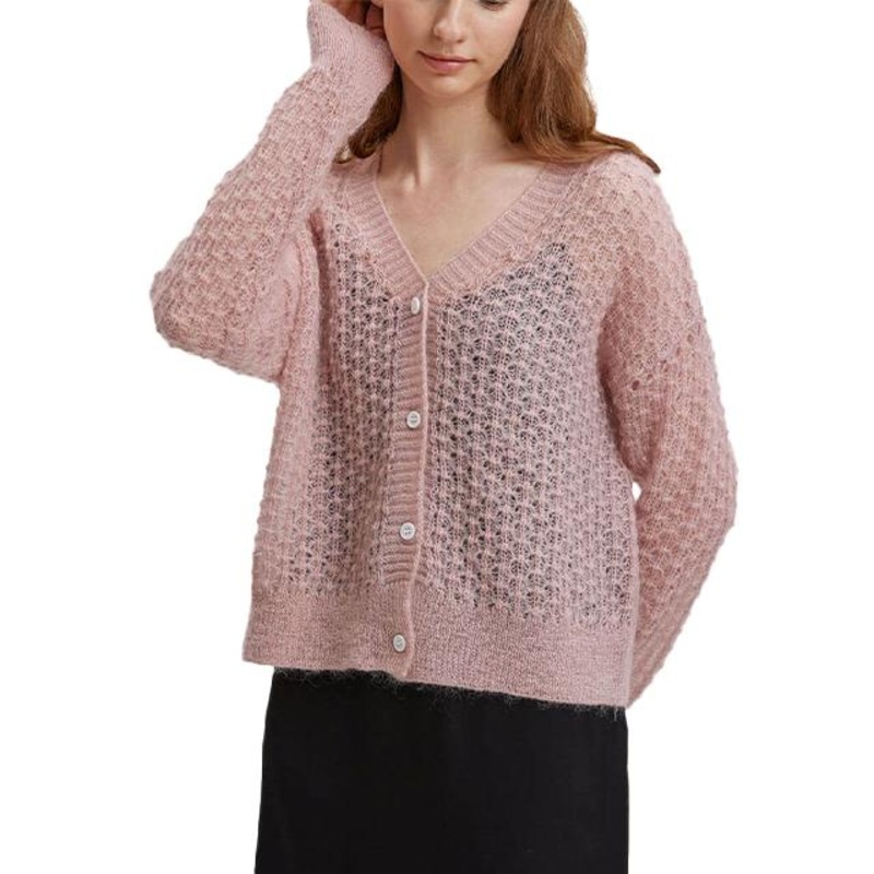 V-Neck Jacket Women Sweater Single-Breasted Thin Women Cardigan – Ladies Sweater and Striped Sweater price|S, S/M/L/Customized Size