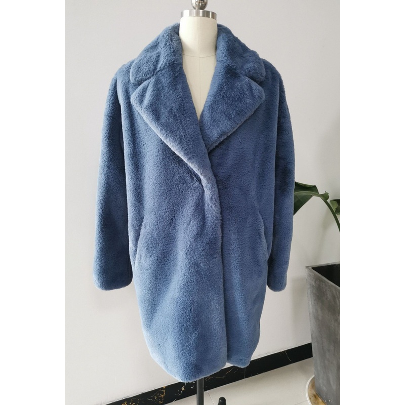 Womens Fashion V-Neck Winter Fake Fur Jacket Coat – Woman Coat and Fake Fur Coat price