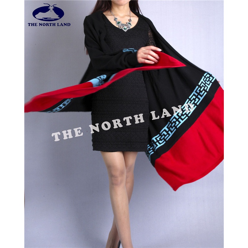 Cashmere Knitted Cardigan Shawl with Traditional Elements – Cashmere Cardigan and Ladies Sweater price|S, 60X80cm