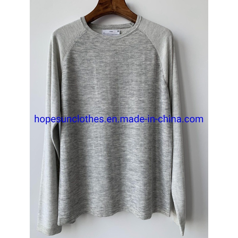 China Factory Men Raglan Sleeve Crewneck Cotton Pullover Knitwear Sweater – Sweater and Knitwear price|S