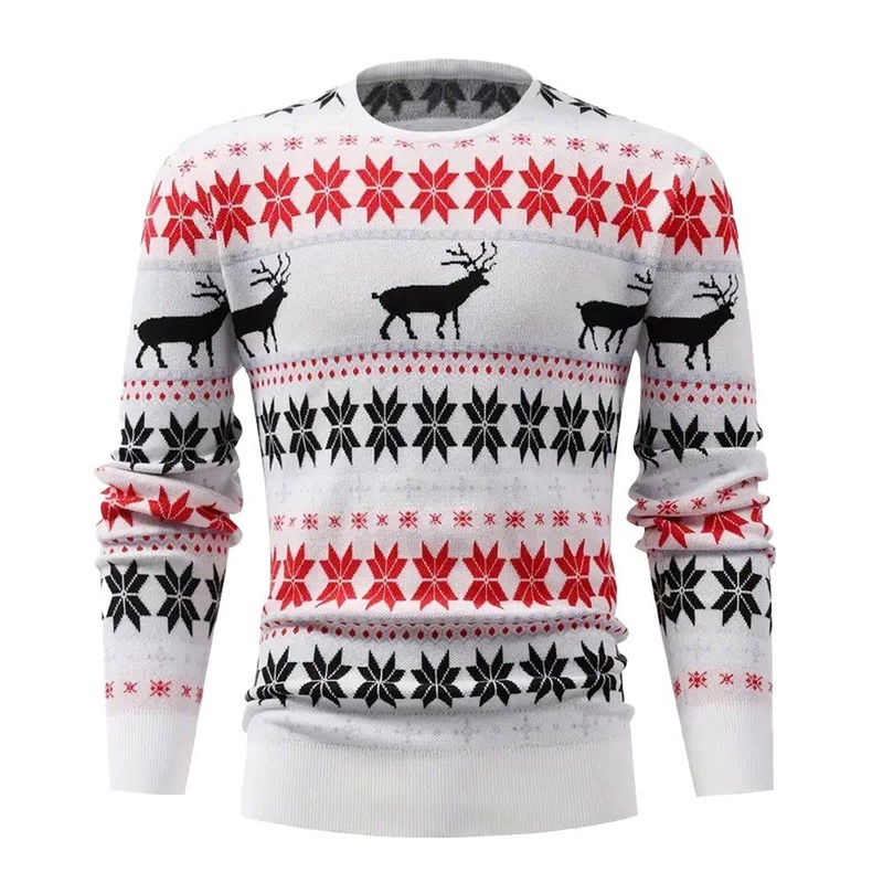 Customized Xmas Jacquard Pullover Knitted Tops Winter Mens Christmas Sweaters – Custom Jacquard Sweater and Mens Funny Christmas Top price|S/M/L/Customized Size