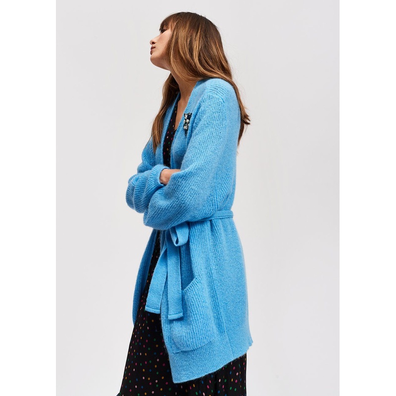 Ladies V Neck Long Fashion Thin Cardigan with Mohair – Dress and Clothes price|M