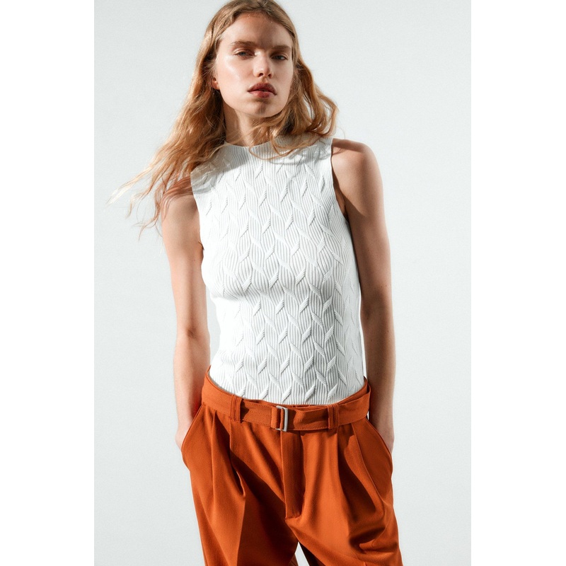 Lady Cabel Summer Mock Neck Sleevesless Women Knitted Vest Sweater – Knitted Vest and Sexy Knitwear price|S