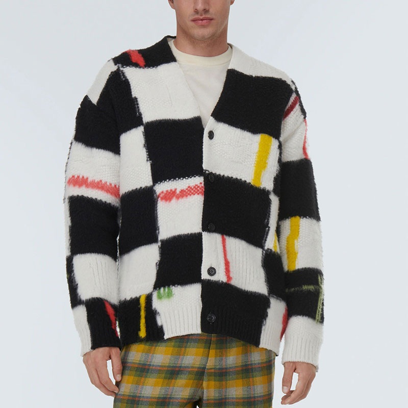 Loose Casual Men Knitted Cadigan Sweater for Men – Mens Sweater and Knit Sweater price|S, S/M/L/Customized Size