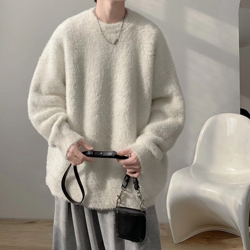 Men Sweater Long Sleeve Polyester Pullover Thick Warm Winter Clothes – Men Sweater and Men Long Sleeve Pullover price|S, All Size