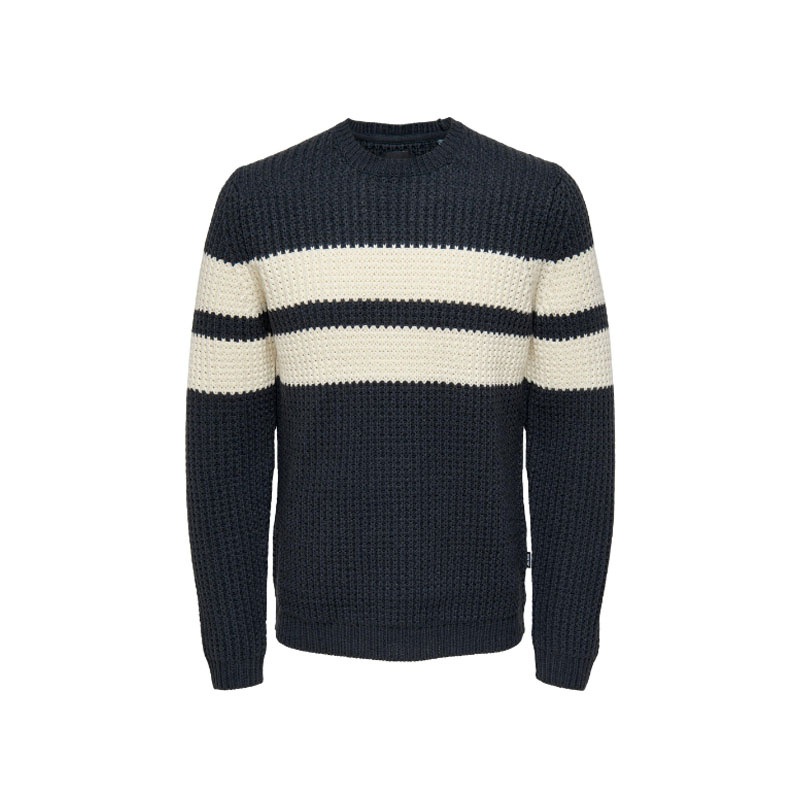 Width Striped 100% Acrylic Men Sweater Crew Neck Long Sleeeve Knitting Pullover – Sweater and Pullover price|S