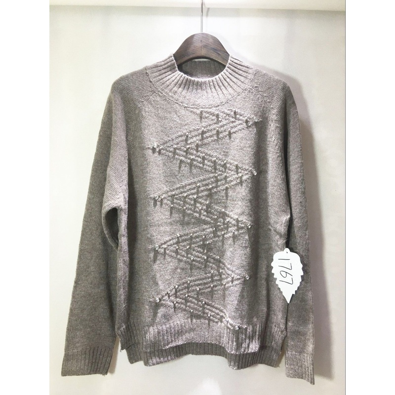 Winter Women Sweater DOT Decoration Knitted Pullover Tops Causal Long Sleeve O-Neck Pullovers – Knitted Pullovers and Women Lightweight Sweaters price|S