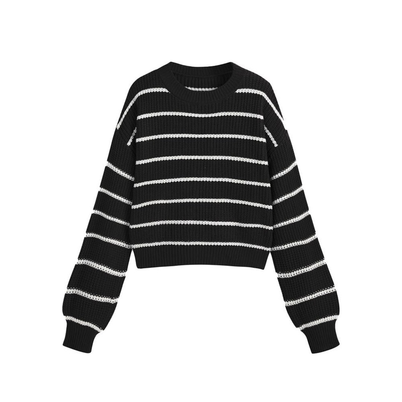 Womens Clothing Wholesale Striped Sweater Manufacturer Custom Pullover Top – Customized Factory Sweaters and Colorful Knit Cardigan price|S/M/L/Customized Size