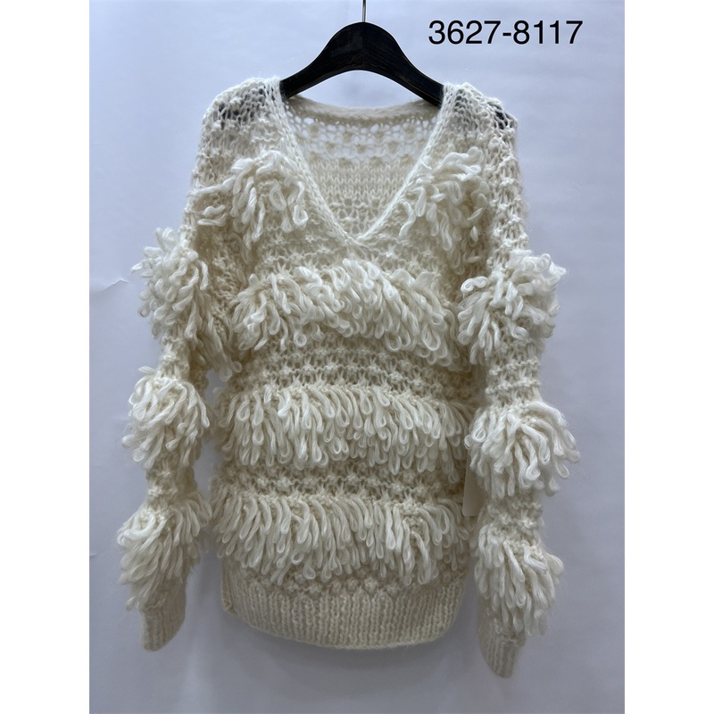 Custom Logo Knitted Pullovers 2022 Sweater Top Fashion Long Sleeve V Neck Women Clothing Sweater – Pullovers and Knitted Pullovers price|S