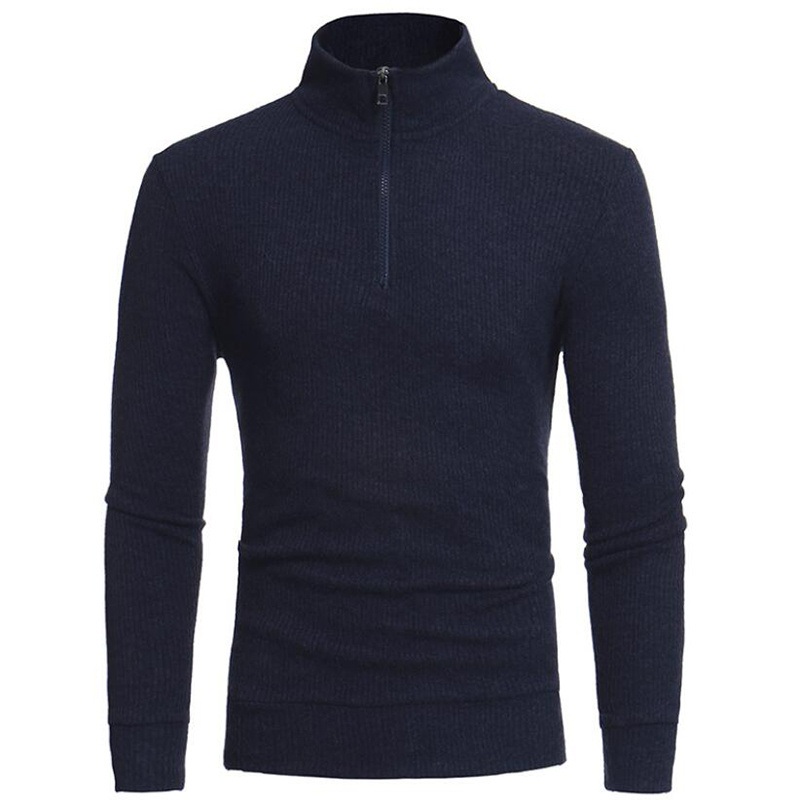 Fall Winter Men Plain Casual Turtleneck Zipper Knitted Pullover Sweater – Autumn Winter Sweater Top and Sweater Pullover price|S, M, L, XL, 2XL, 3XL