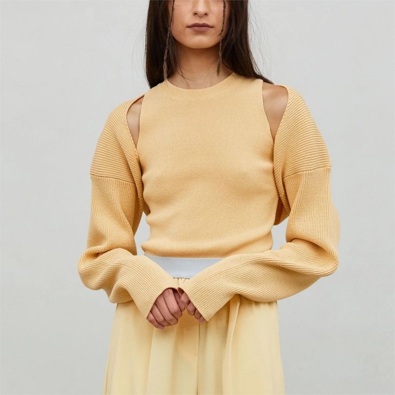 Fashion Hollow Sweater – Ladies Sweater and Striped Sweater price|S, S/M/L/Customized Size