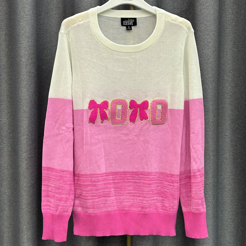 Girly Loose Casual Soft Warp Jacquard Knitting Womens T-Shirt Pullover Sweater – Soft Warp Knit Top and Girly Casual Pullover price|Free Size