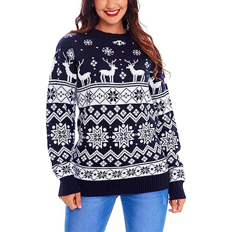 Holiday Custom Clothes Jacquard Women Knit Family Pullover Childrens Christmas Sweater – Holiday Custom Clothes and Jacquard Women Knit price|S/M/L/Customized Size