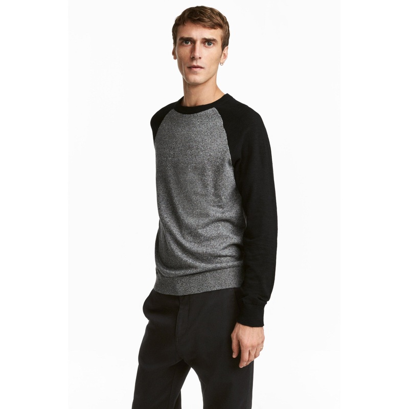 Men Raglan Shoulder Casual Sweater with Melange Color – Pullover Sweater and Sweater price|S, as Your Size Spec.