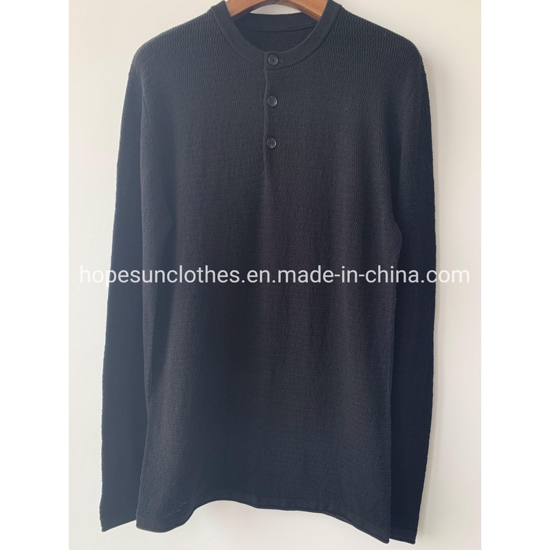 OEM Manufacturer Men Button Cardigan Black Pullover Knitwear Sweater – Sweater and Knitwear price|S
