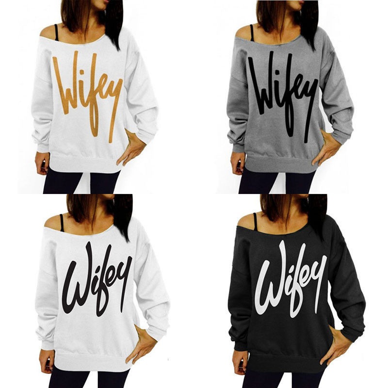 Wholesale Fashion Women off Shoulder Collared Hoodies Sweatshirt Without Hood – Women Sweatshirt and Sweatshirt Women price|S, Custom Size