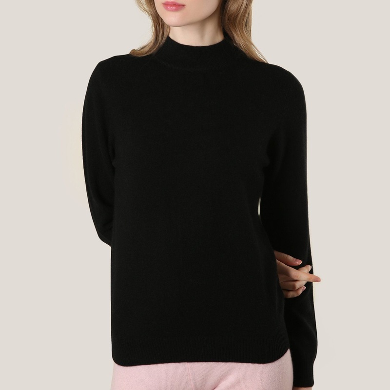 Womens Cashmere Black High Neck Jumper – Cashmere Sweater and Women Sweater price