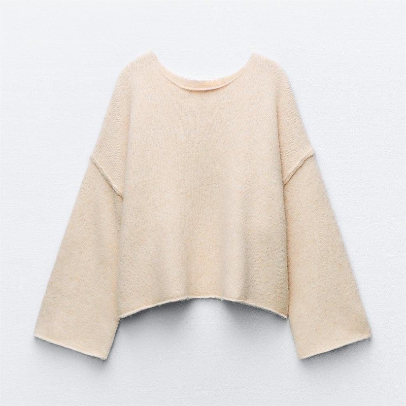 Womens Casual Knit Long Sleeve Homewear Tops Wholesale Womens Solid Color Pullovers – OEM Womens Sweater and Womens Winter Sweater price|S/M/L/Customized Size
