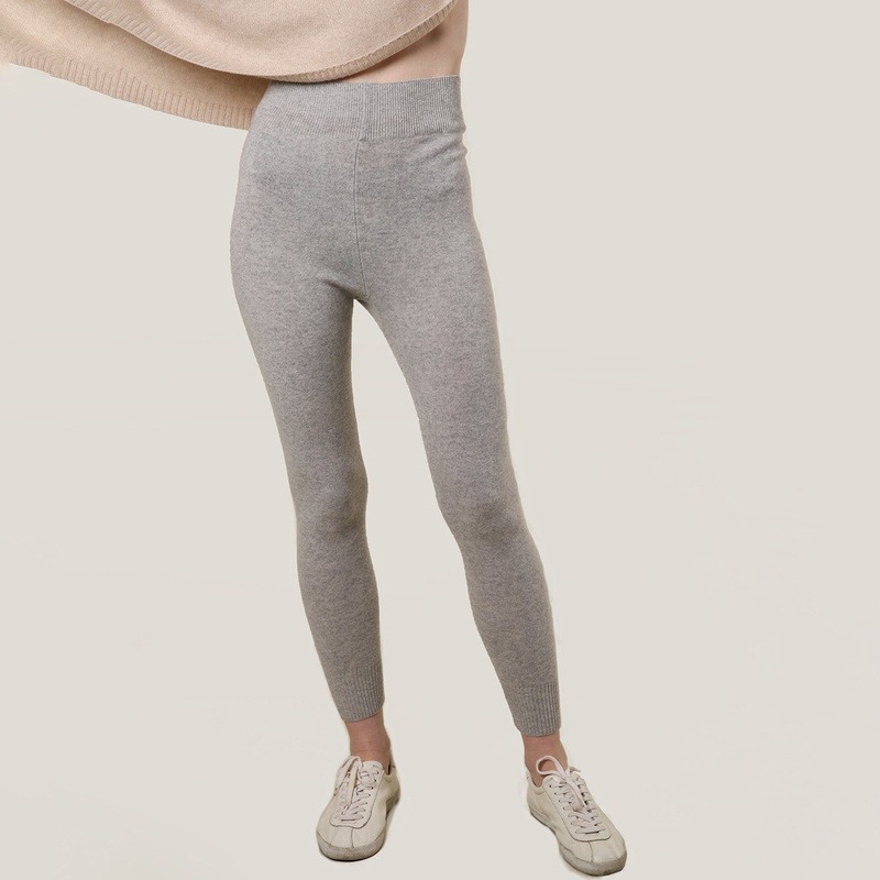 High Waist Plain Knit Grey Cashmere Knitted Jogger – Cashmere Pants and Cashmere Jogger price