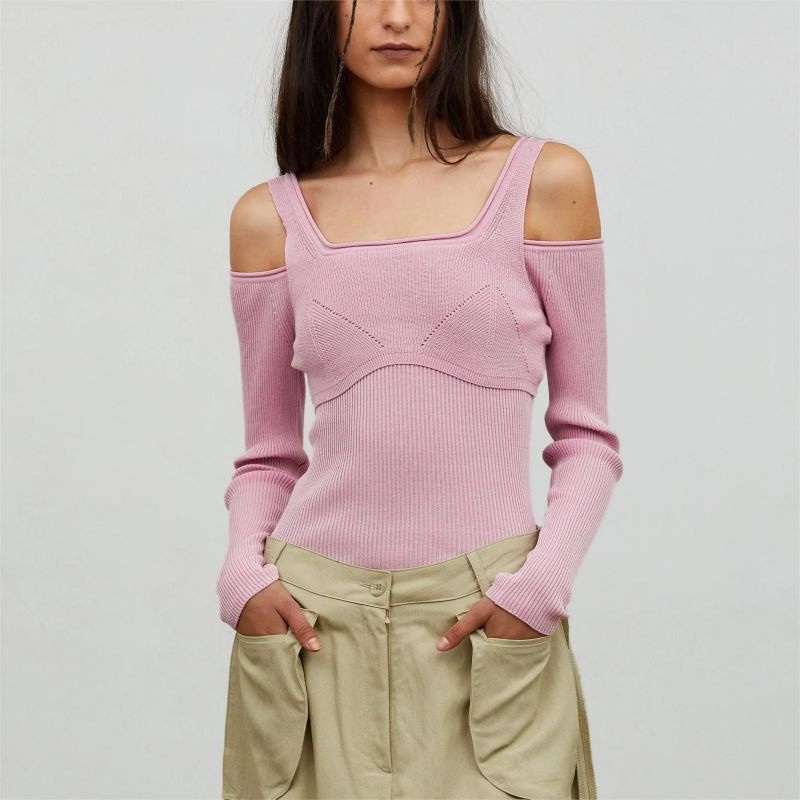 Hollow Sleeves Sweater – Ladies Sweater and Striped Sweater price|S, S/M/L/Customized Size