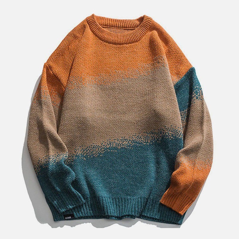 Multicolour Mens Sweatshirt Wholesale Winter Fashion Sweater Gradient Jacquard Pullover – Jacquard Pullover Mens Sweater and Designer Sweater Mens Jacquard Pullover price|S/M/L/Customized Size