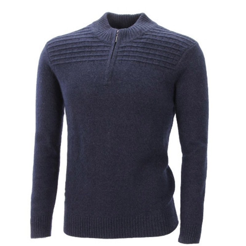 Pullover Solid Mock Turtleneck Merino Wool Sweater – Men Sweater and Men Jumper price|S, S-XXL