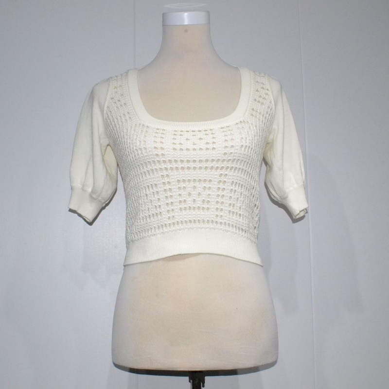 Summer Fashionable Knit Base Vest Top Short Sleeve T-Shirt for Women – Woolen Sweater and Cardigan Knit price|Free Size