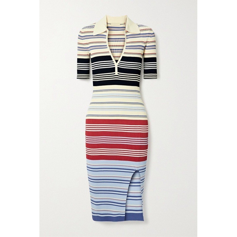 Women Fashion Barkers Striped Ribbed Knit Dress – Dress and Clothes price|S